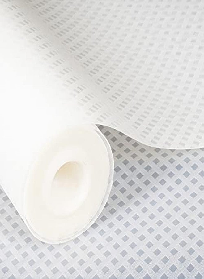 إيلاستبرو حصيرة/غطاء مانع للانزلاق قابل للغسل مصنوع من مادة EVA الآمنة غذائياً من ElastPro، مناسب للثلاجة، وبطانة الرفوف، والطاولة، وحصيرة أدراج المطبخ (مخطط متقاطع شفاف، 5 أمتار) - Image 2